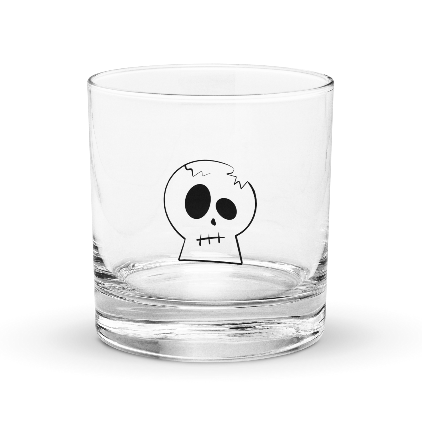 Skull Outline Rocks glass