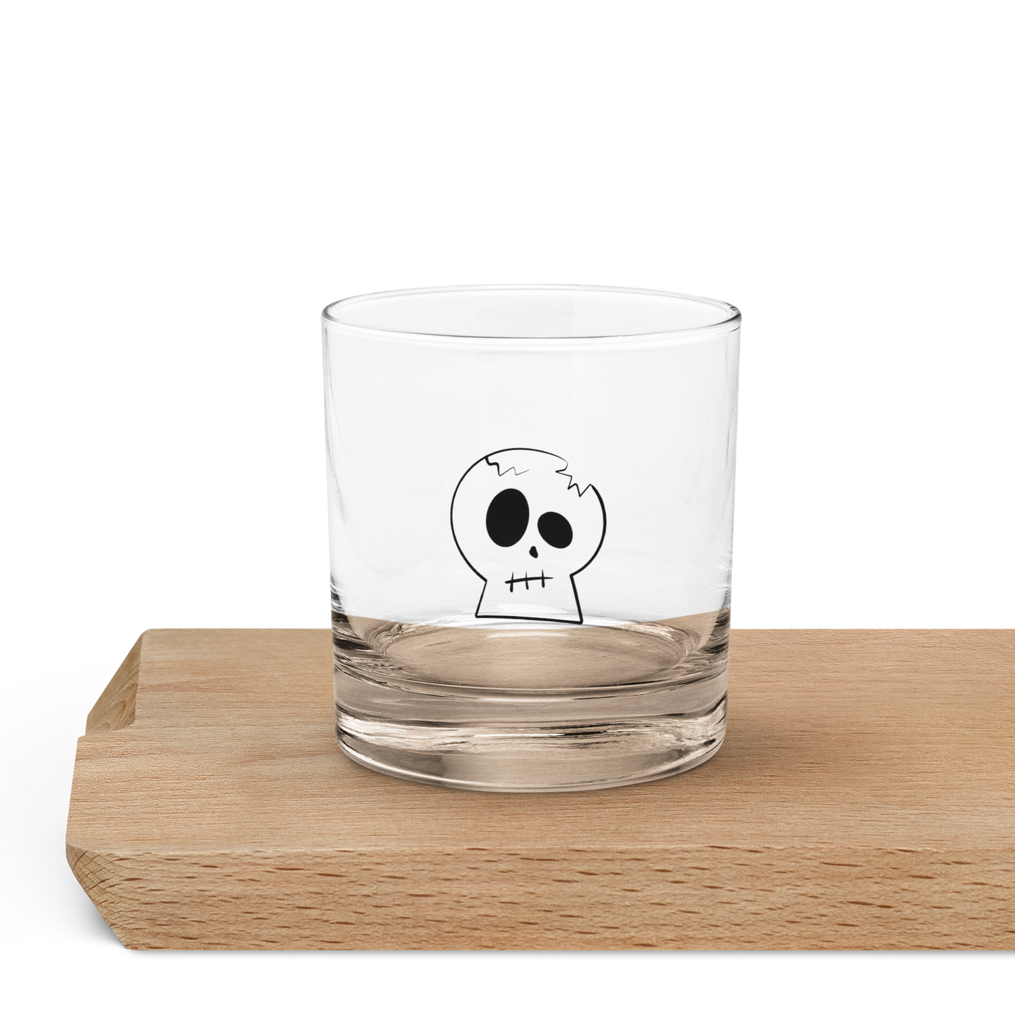 Skull Outline Rocks glass